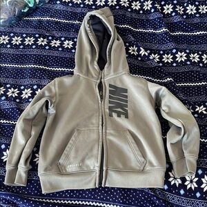 Nike Gray Full-Zip Hoodie with Logo preloved